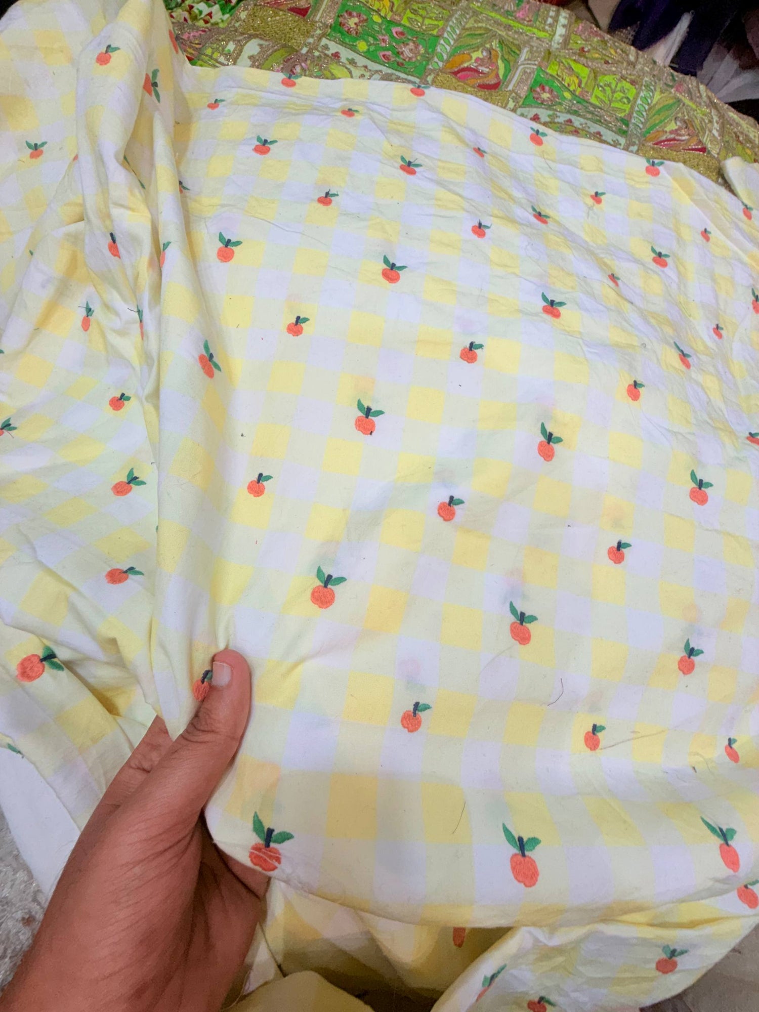 Most Premium Pure Chikankari PRINTED Cotton Fabric (Big WIDTH!!)