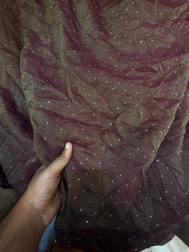 Premium Salsa Organza Seroski SILK FABRIC