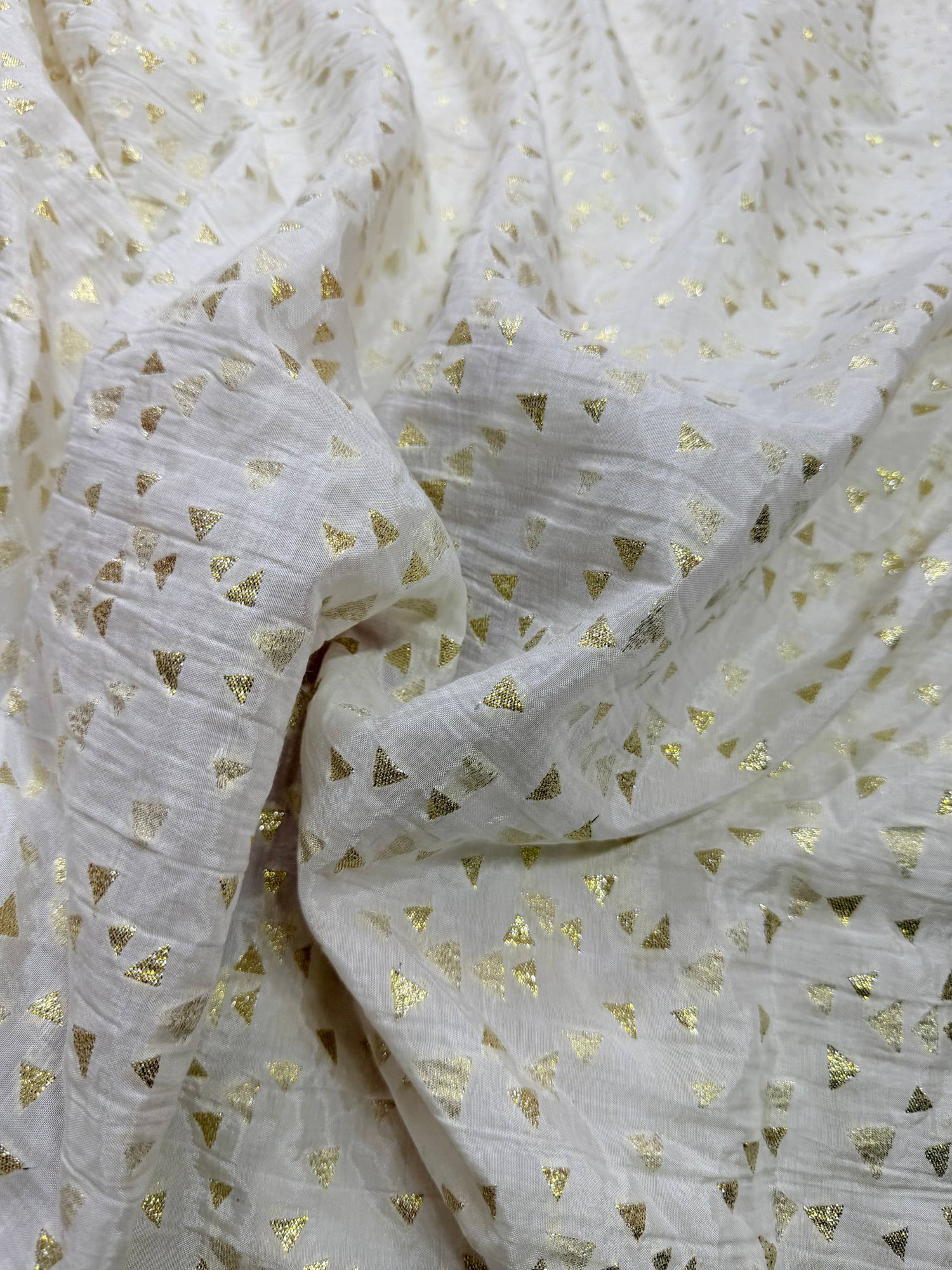 Premium BANARASI Dola Silk Pure DYEABLE Fabric  (Big WIDTH!!)