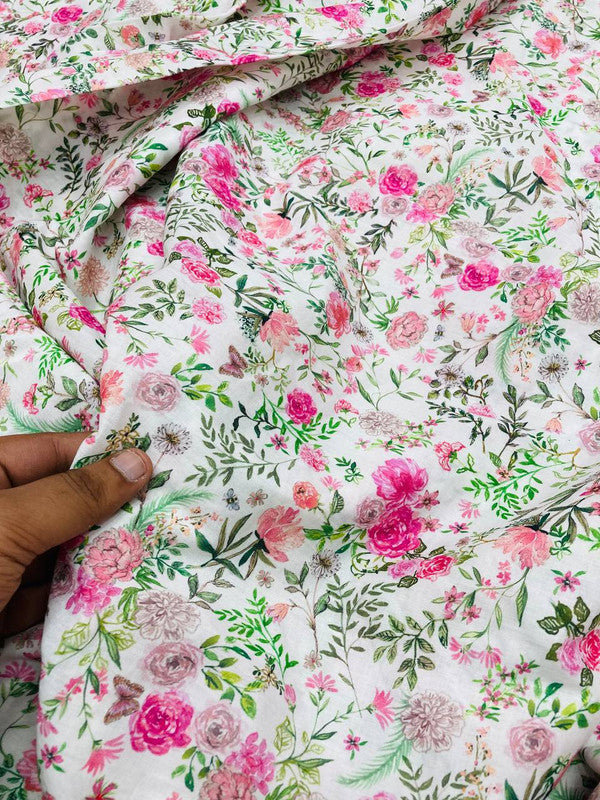 Most Premium Pure Mul Cotton Printed FABRIC (Big WIDTH!!)