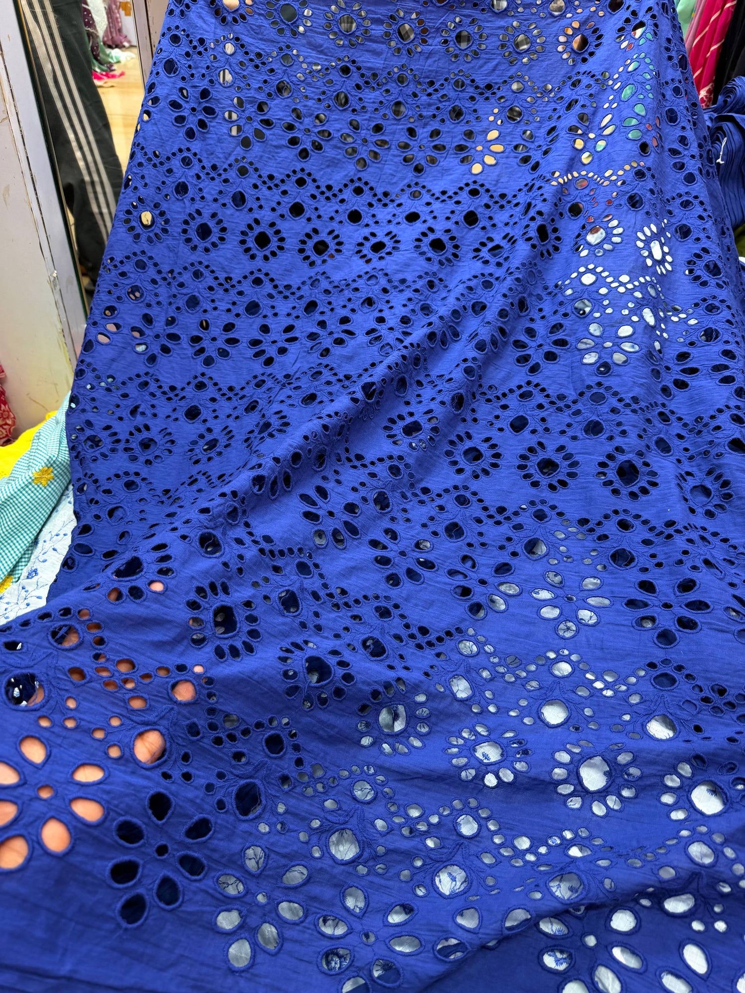 Most Premium Pure Cotton Hakuba Chikankari Fabric (Big WIDTH!!)