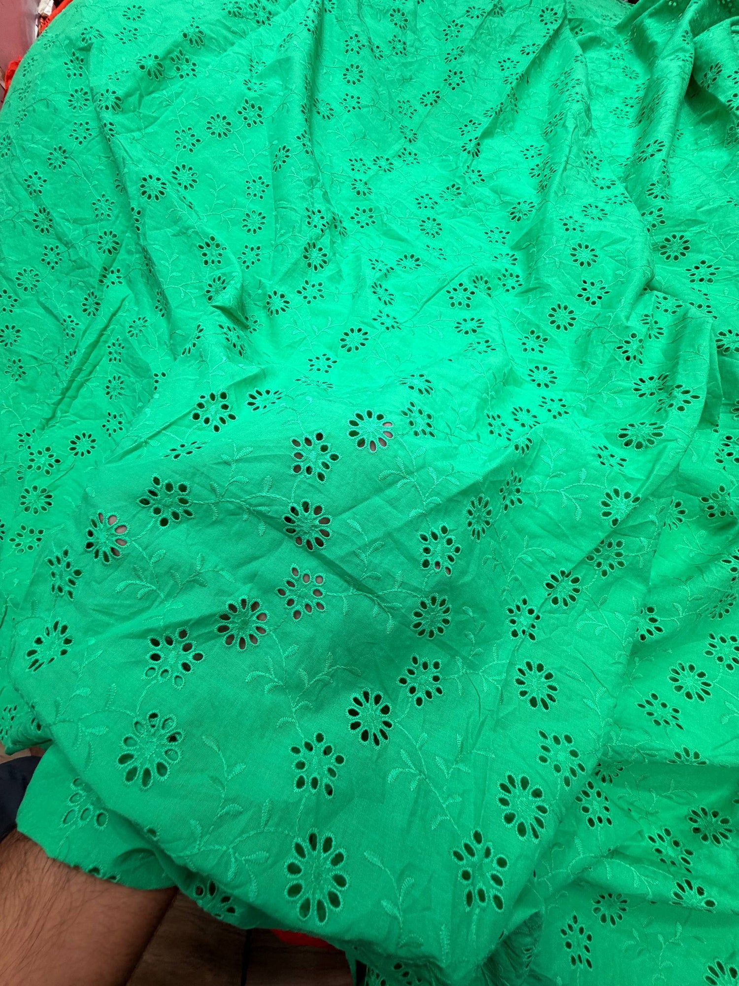 Most Premium Pure Cotton Hakuba Chikankari Fabric (Big WIDTH!!)