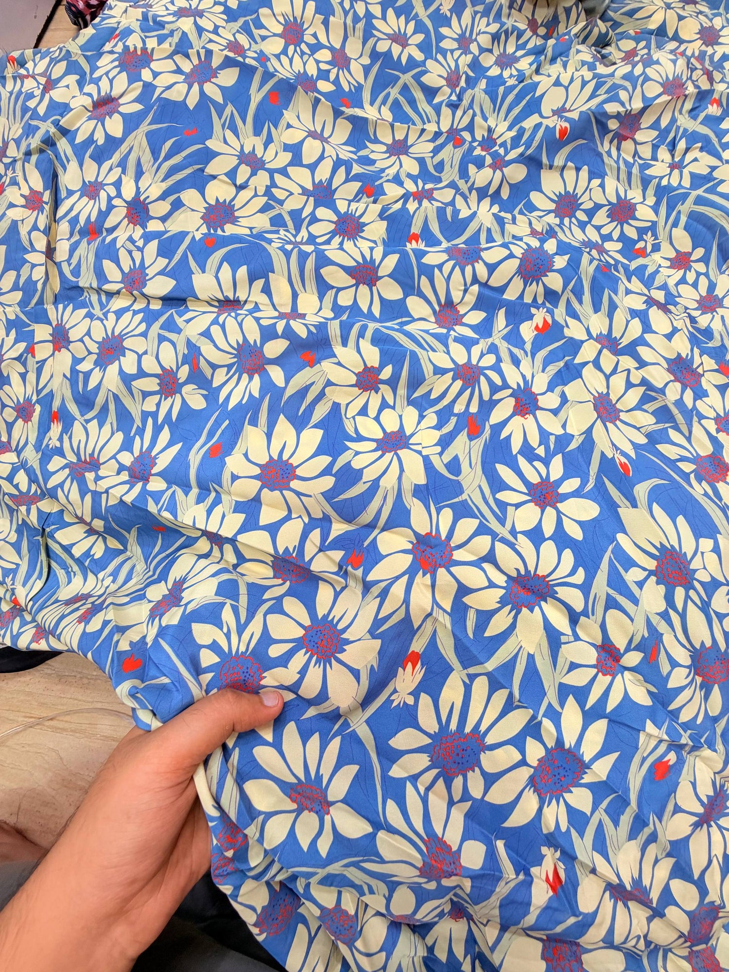 Most Premium BRANDED Pure Natural CREPE PRINTED FABRIC (Big WIDTH!!)