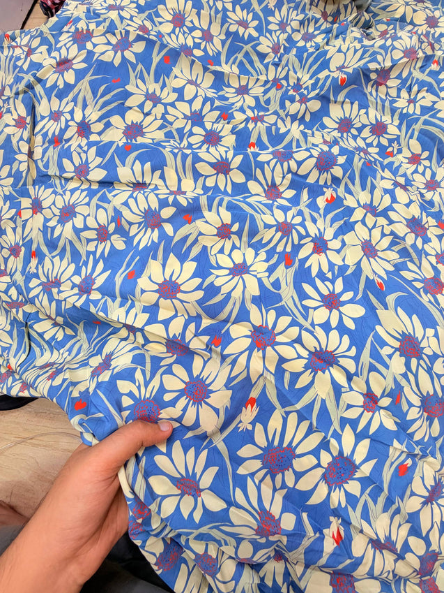 Most Premium BRANDED Pure Natural CREPE PRINTED FABRIC (Big WIDTH!!)