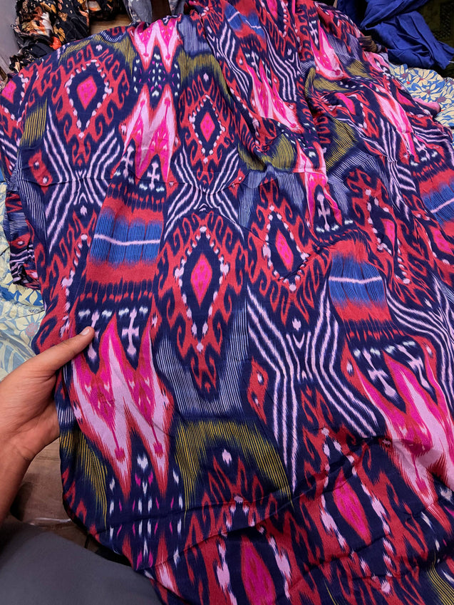 Most Premium BRANDED Pure Natural CREPE PRINTED FABRIC