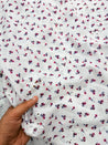 Most Premium Pure Mul Cotton Hakuba Chikankari Printed Fabric (Big WIDTH!!)