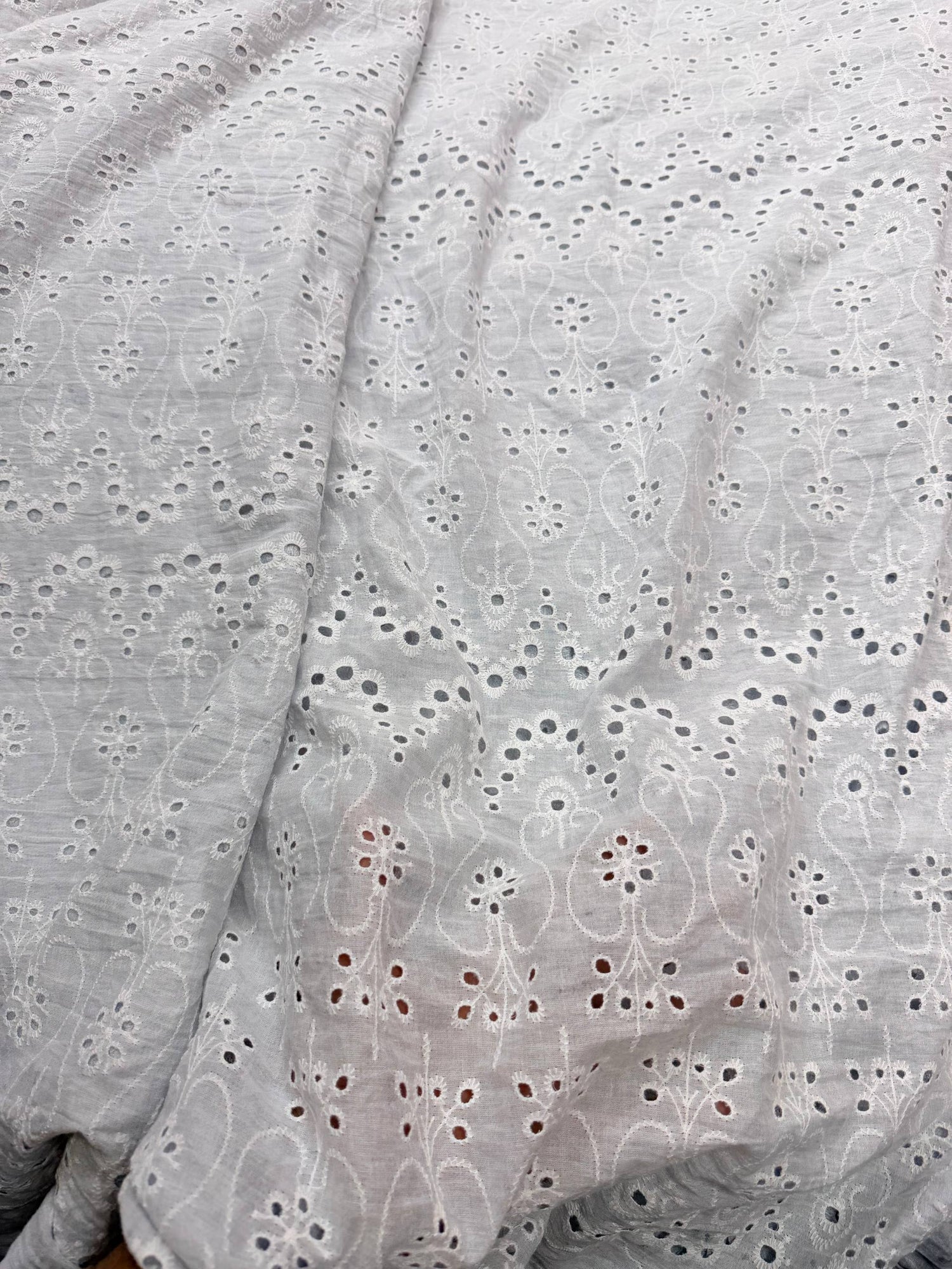 Most Premium Pure Cotton Hakuba Chikankari Fabric (Big WIDTH!!)