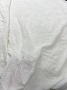 Premium Fine 3D Dori Work With Chikan On Pure  Cotton FABRIC (Big WIDTH!!)  (Dyeable Also)