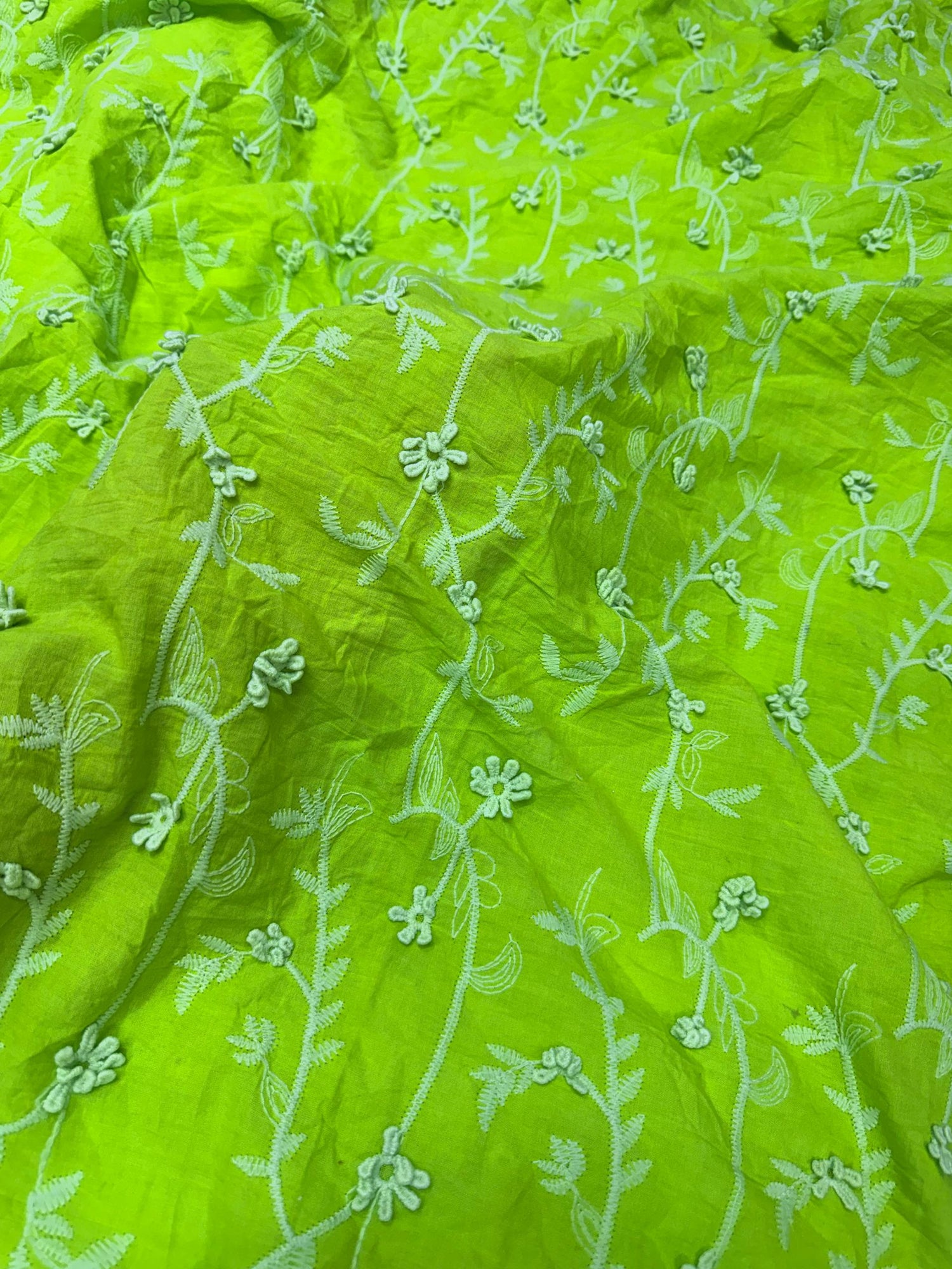 On Discounted PRICES !! Most Premium Hakuba Chikankari Cotton FABRIC (Big WIDTH!!)