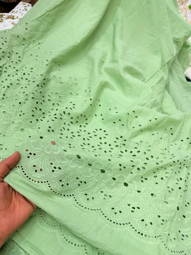 On Discounted PRICES !! Most Premium Hakuba Chikankari Cotton FABRIC (Big WIDTH!!)