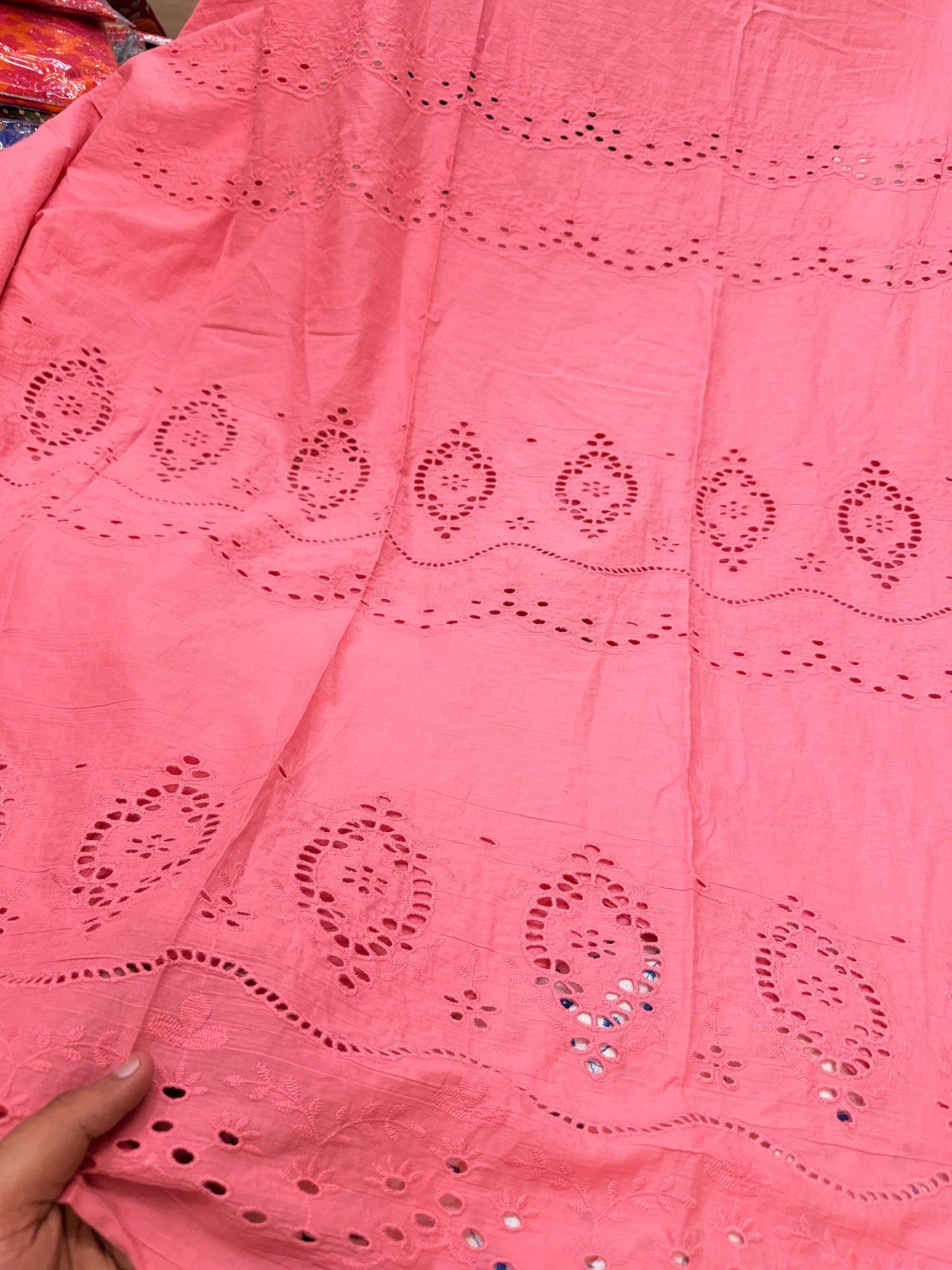 On Discounted PRICES !! Most Premium Hakuba Chikankari Cotton FABRIC (Big WIDTH!!)