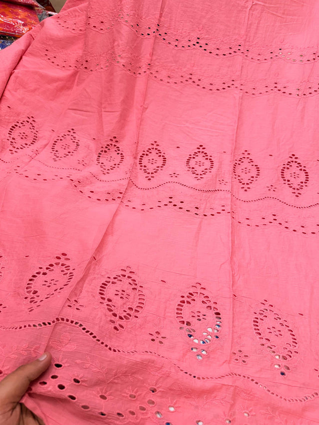 On Discounted PRICES !! Most Premium Hakuba Chikankari Cotton FABRIC (Big WIDTH!!)