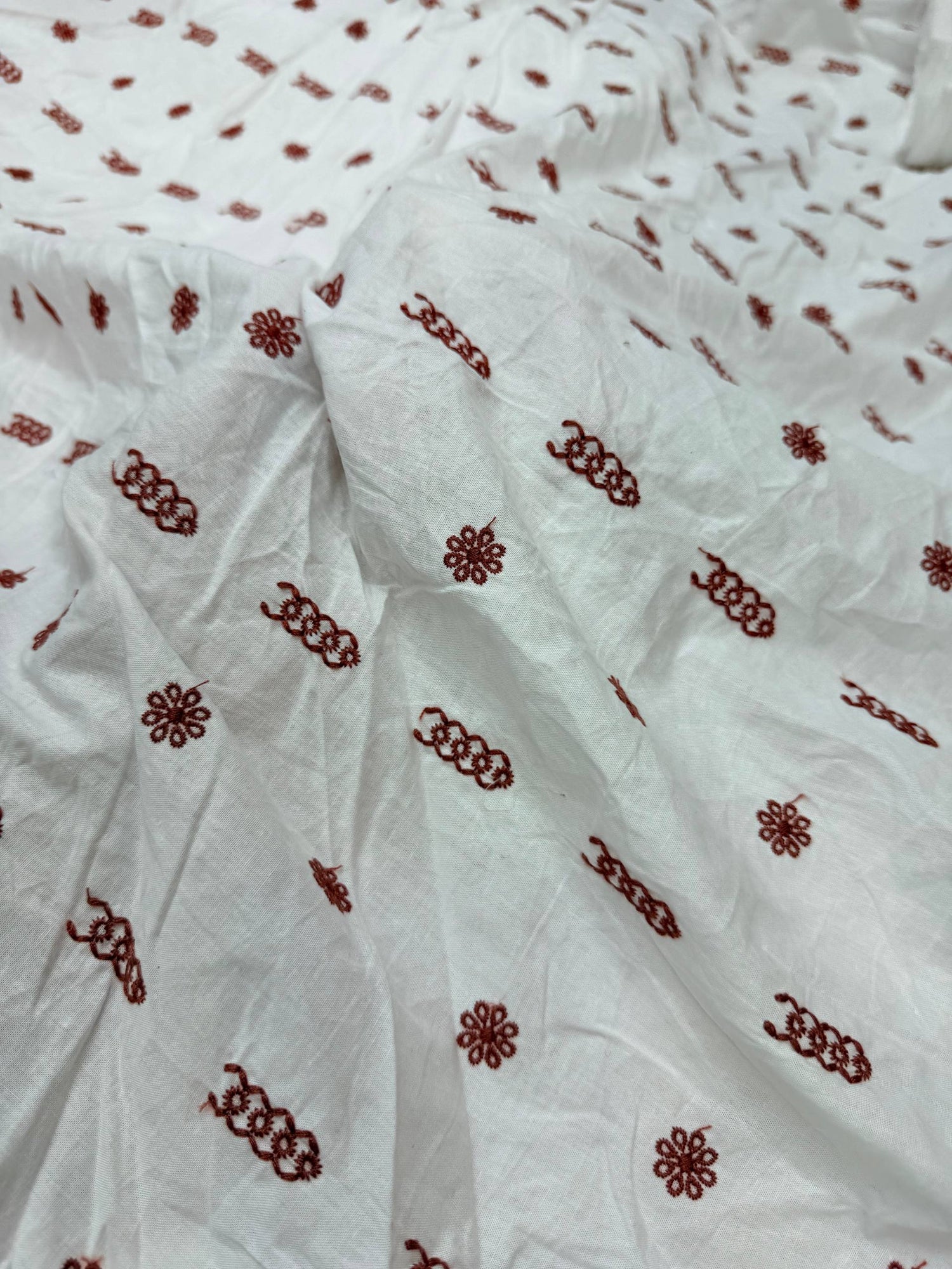 On Discounted PRICES !! Most Premium Hakuba Chikankari Cotton FABRIC (Big WIDTH!!)