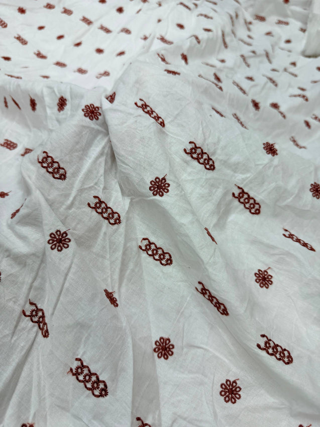 On Discounted PRICES !! Most Premium Hakuba Chikankari Cotton FABRIC (Big WIDTH!!)