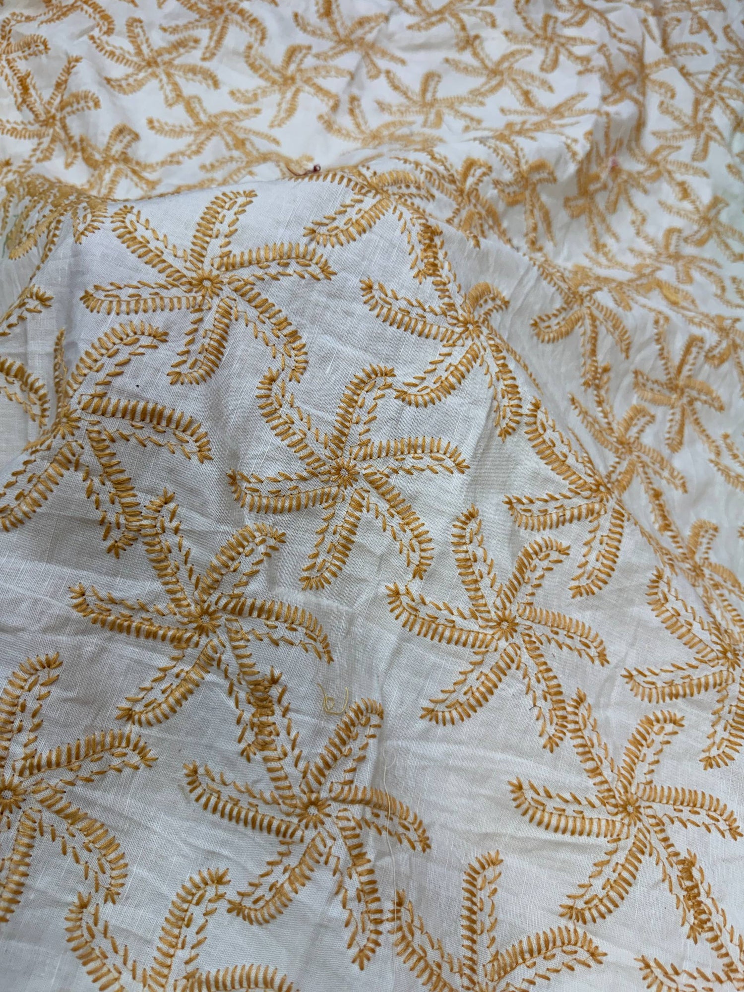 On Discounted PRICES !! Most Premium Hakuba Chikankari Cotton FABRIC (Big WIDTH!!)