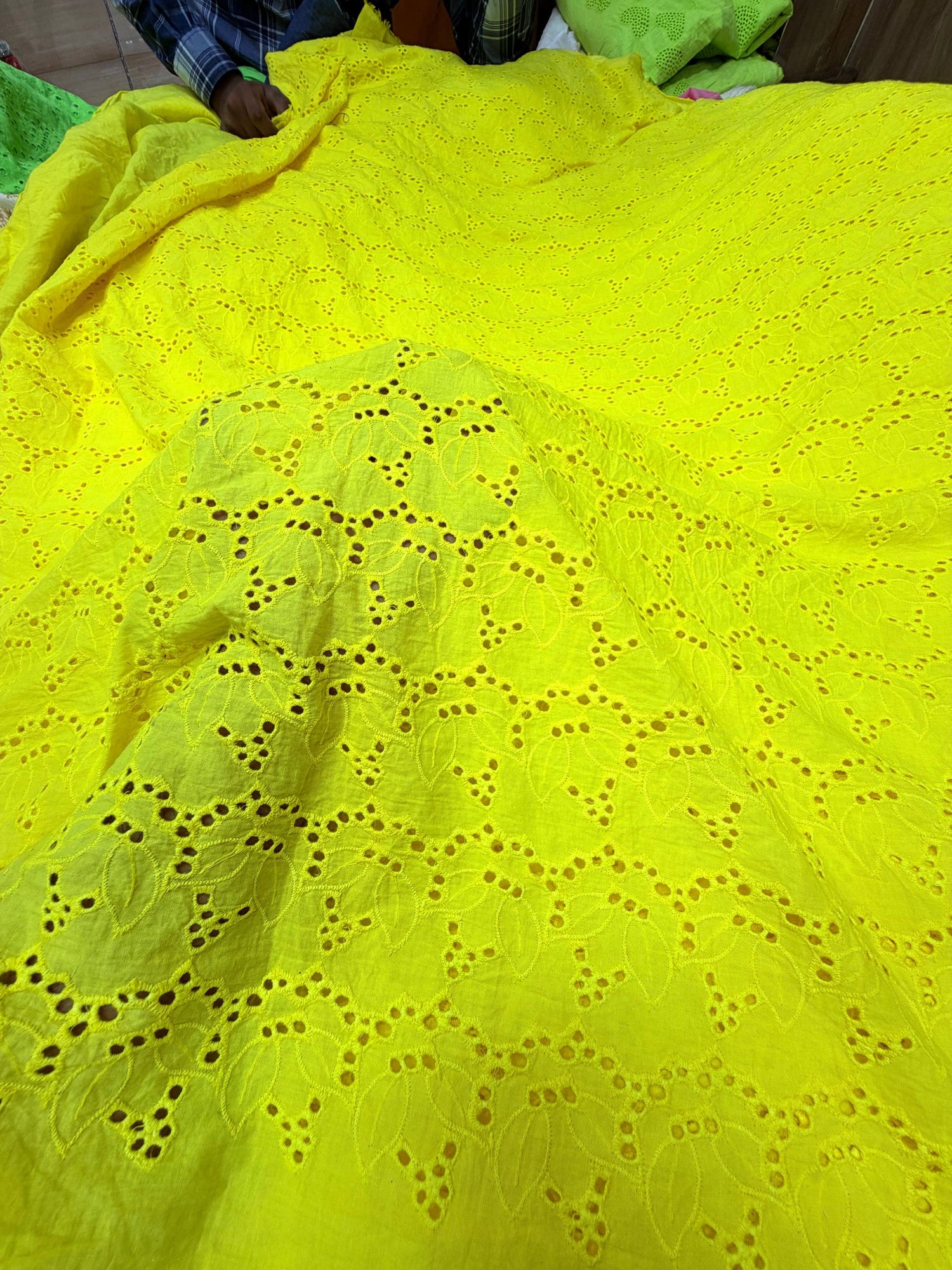 On Discounted PRICES !! Most Premium Hakuba Chikankari Cotton FABRIC (Big WIDTH!!)