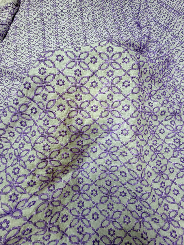 On Discounted PRICES !! Most Premium Hakuba Chikankari Cotton FABRIC (Big WIDTH!!)