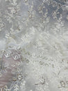 Most Premium Imported 3D Dori Fine Embroidery Imported Organza FABRIC (Big WIDTH!!) - DYEABLE ALSO