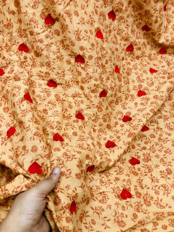 Most Premium Pure Fine Thread Embroidery Cotton PRINTED FABRIC (Big WIDTH!!)