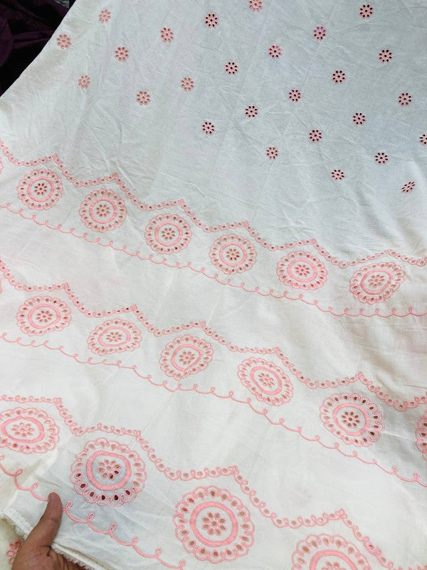 Most Premium Pure Cotton Hakuba Chikankari Fabric (Big WIDTH!!)