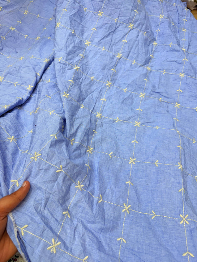 (On Discounted Price) Most Premium Hakuba Chikankari Cotton FABRIC (Big Width!!)