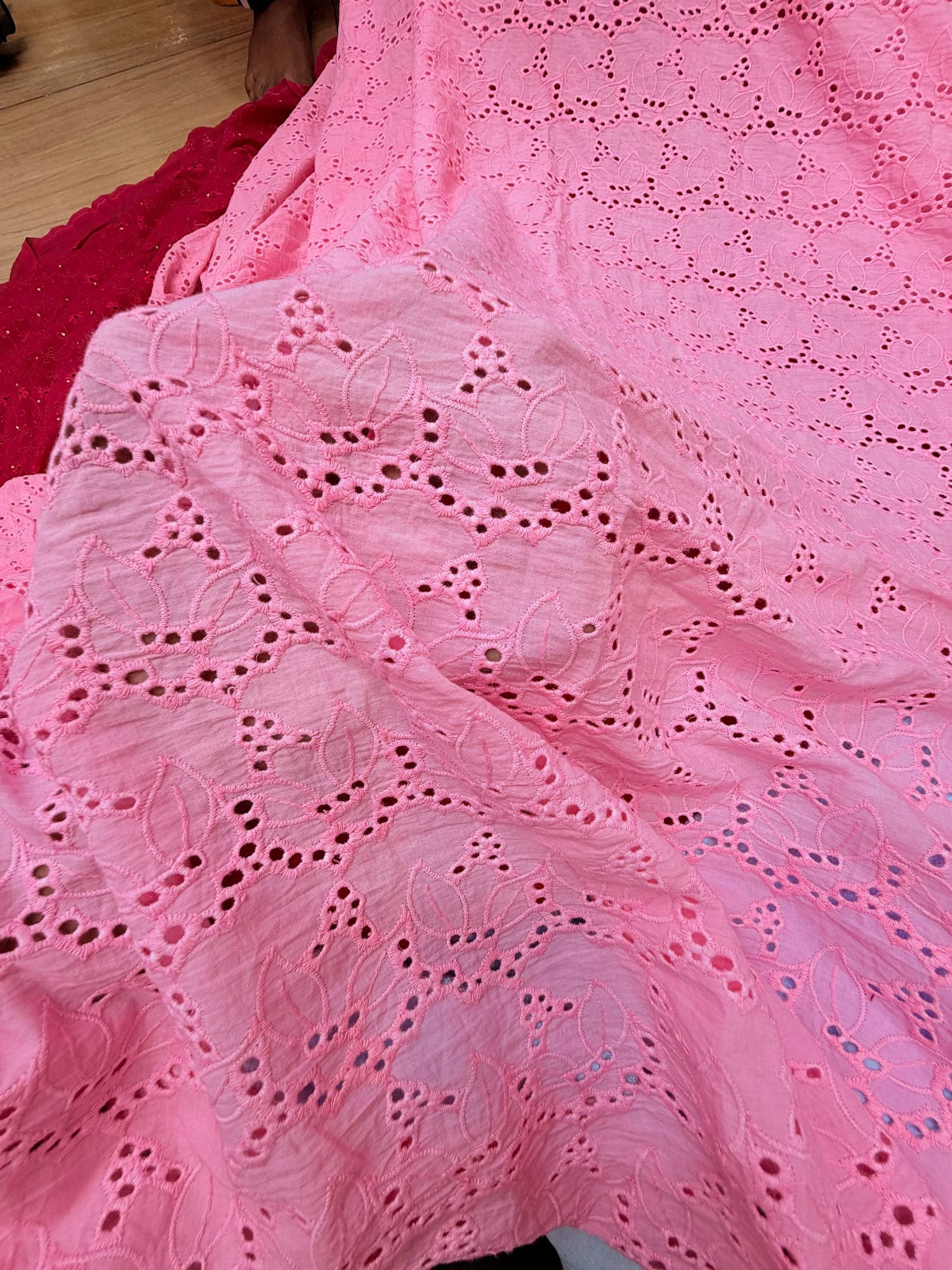 (On Discounted Price) Most Premium Hakuba Chikankari Cotton FABRIC (Big Width!!)