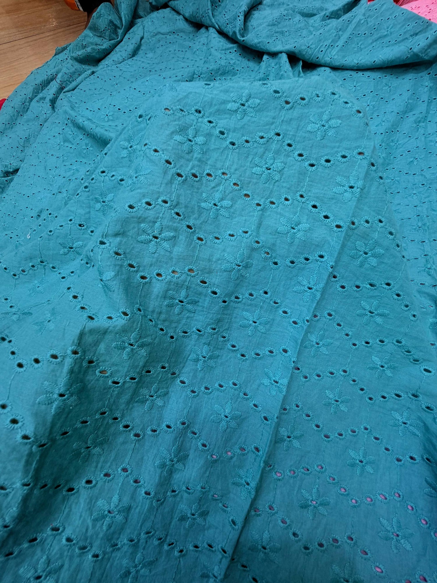(On Discounted Price) Most Premium Hakuba Chikankari Cotton FABRIC (Big Width!!)