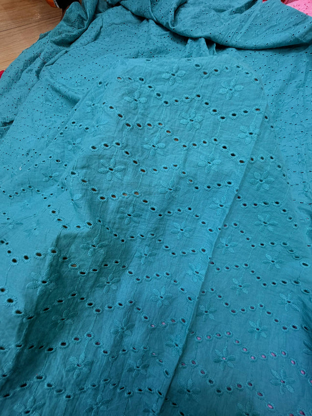 (On Discounted Price) Most Premium Hakuba Chikankari Cotton FABRIC (Big Width!!)