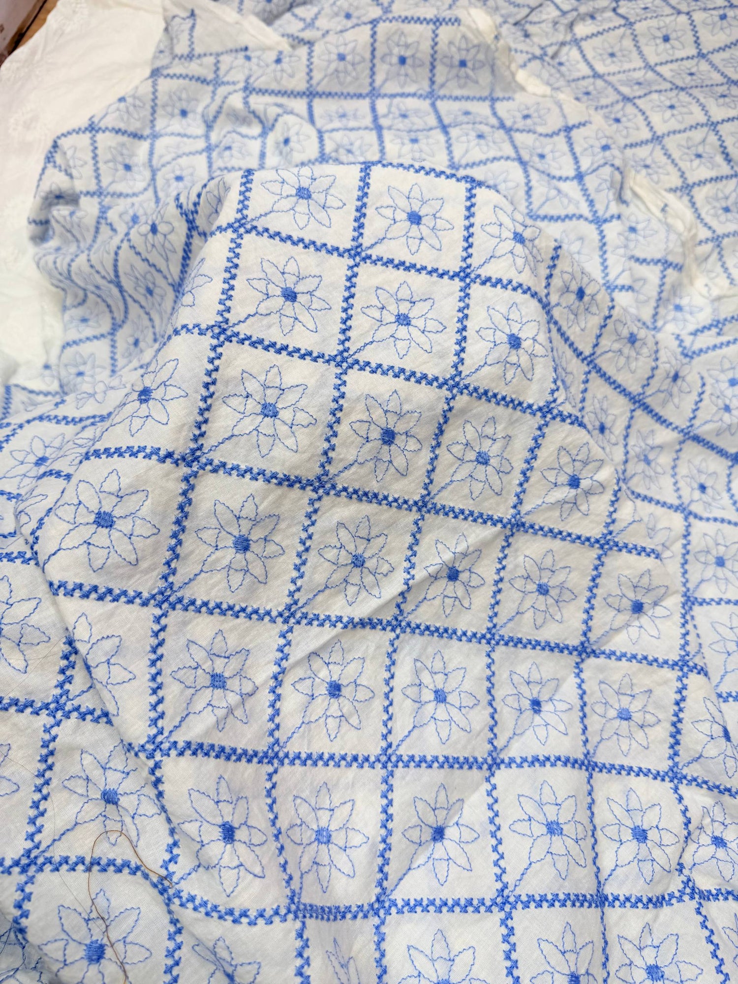 (On Discounted Price) Most Premium Hakuba Chikankari Cotton FABRIC (Big Width!!)