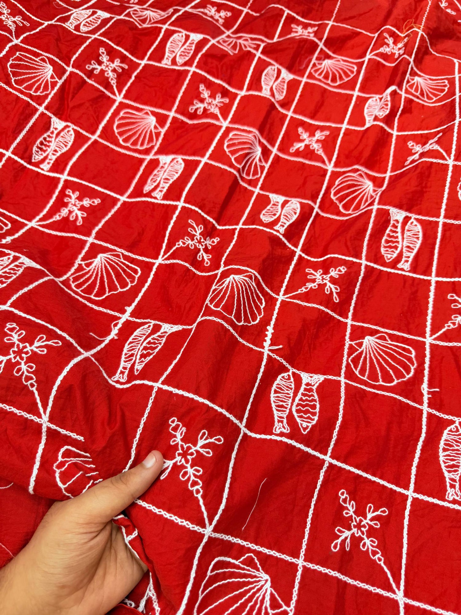 (On Discounted Price) Most Premium Hakuba Chikankari Cotton FABRIC (Big Width!!)