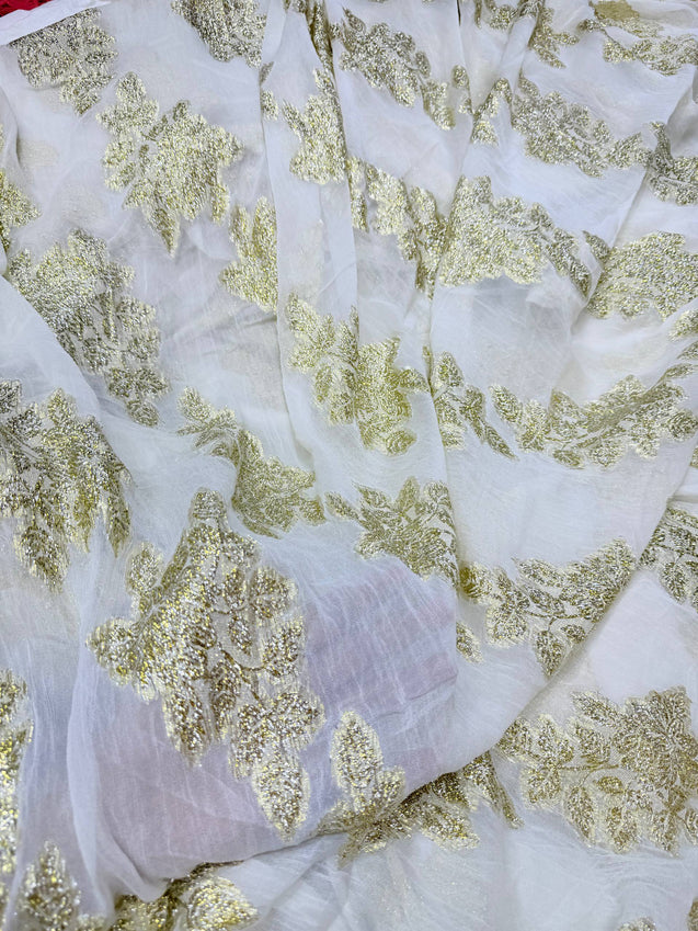 (On Discounted Price) Most Premium Hakuba Chikankari Cotton FABRIC (Big Width!!)