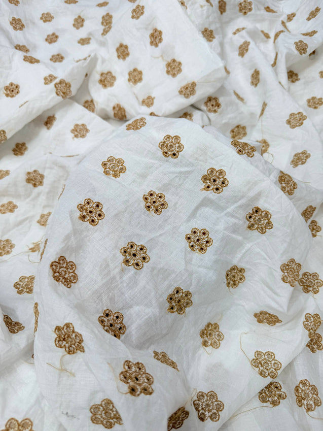 (On Discounted Price) Most Premium Hakuba Chikankari Cotton FABRIC (Big Width!!)