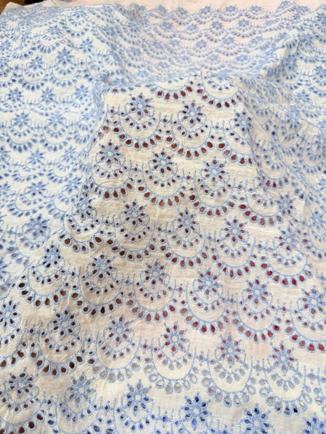 Most Premium Pure Mul Cotton Hakuba Chikankari Fabric