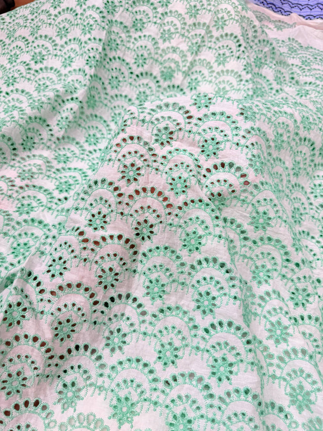 Most Premium Pure Mul Cotton Hakuba Chikankari Fabric