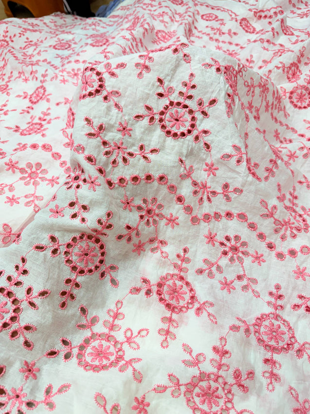 Most Premium Pure Mul Cotton Hakuba Chikankari Fabric