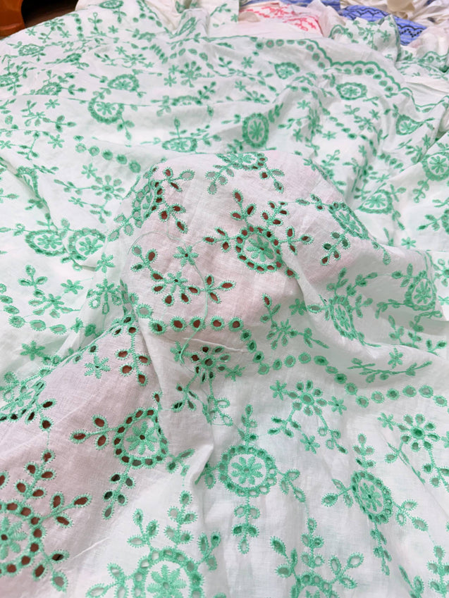 Most Premium Pure Mul Cotton Hakuba Chikankari Fabric