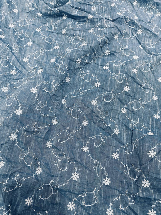 Cut Piece SALE- Premium Designer HAKUBA CHIKANKARI FABRICS IN SALE - Cut SIZE (2) METER