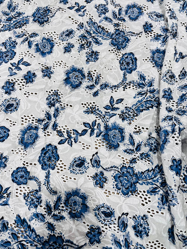 Cut Piece SALE- Premium Designer HAKUBA CHIKANKARI FABRICS IN SALE - Cut SIZE (0.70) METER