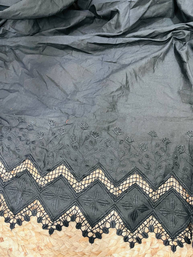 Cut Piece SALE- Premium Designer HAKUBA CHIKANKARI FABRICS IN SALE - Cut SIZE (3.20) METER