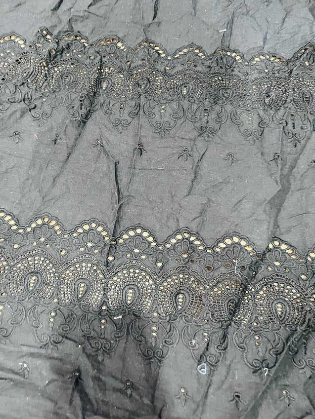 Cut Piece SALE- Premium Designer HAKUBA CHIKANKARI FABRICS IN SALE - Cut SIZE (1) METER