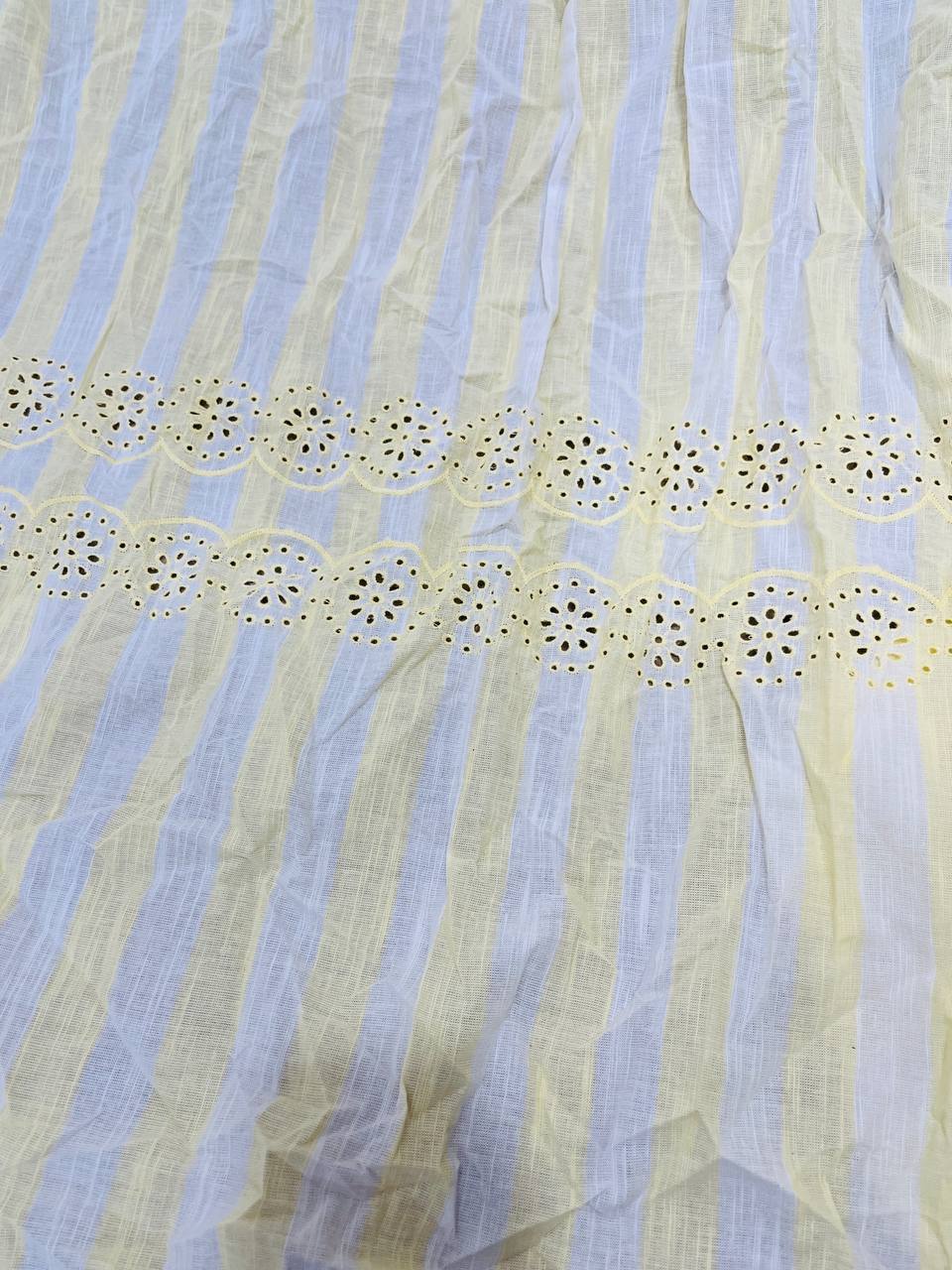 Cut Piece SALE- Premium Designer HAKUBA CHIKANKARI FABRICS IN SALE - Cut SIZE (1.50) METER