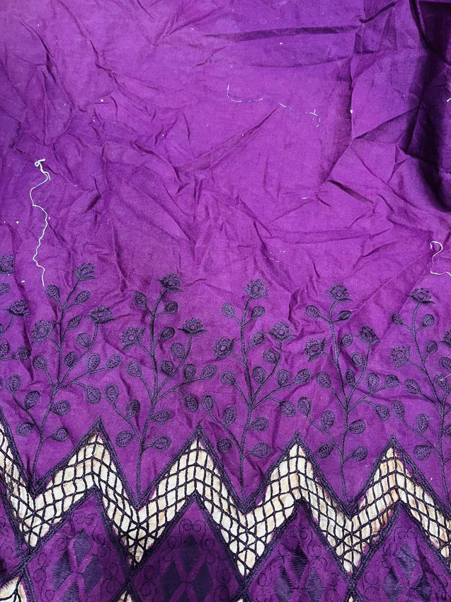 Cut Piece SALE- Premium Designer HAKUBA CHIKANKARI FABRICS IN SALE - Cut SIZE (1) METER