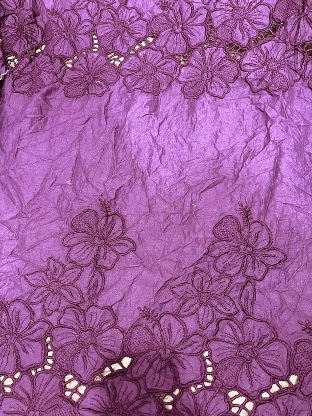 Cut Piece SALE- Premium Designer HAKUBA CHIKANKARI FABRICS IN SALE - Cut SIZE (1.90) METER