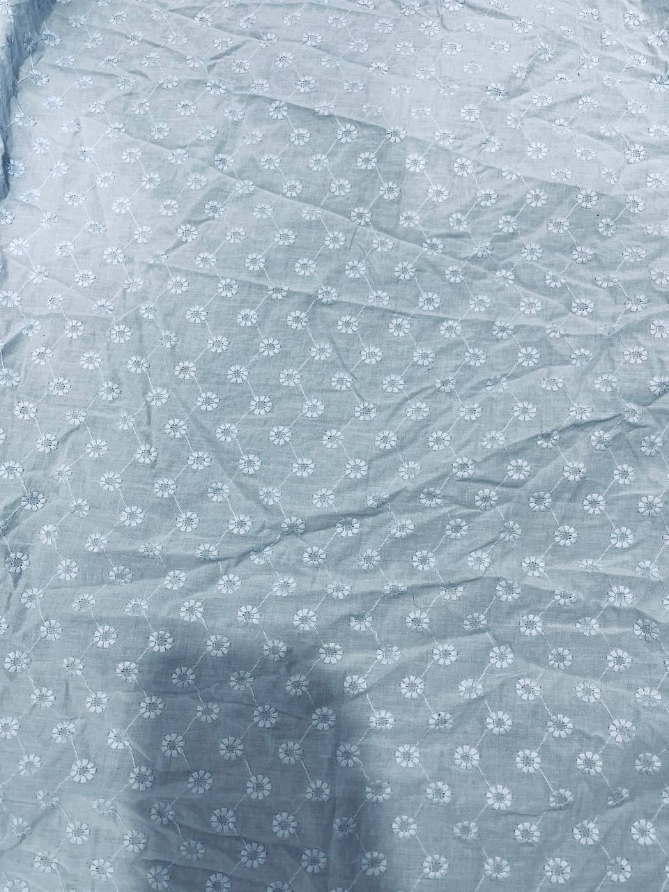 Cut Piece SALE- Premium Designer HAKUBA CHIKANKARI FABRICS IN SALE - Cut SIZE (5.20) METER