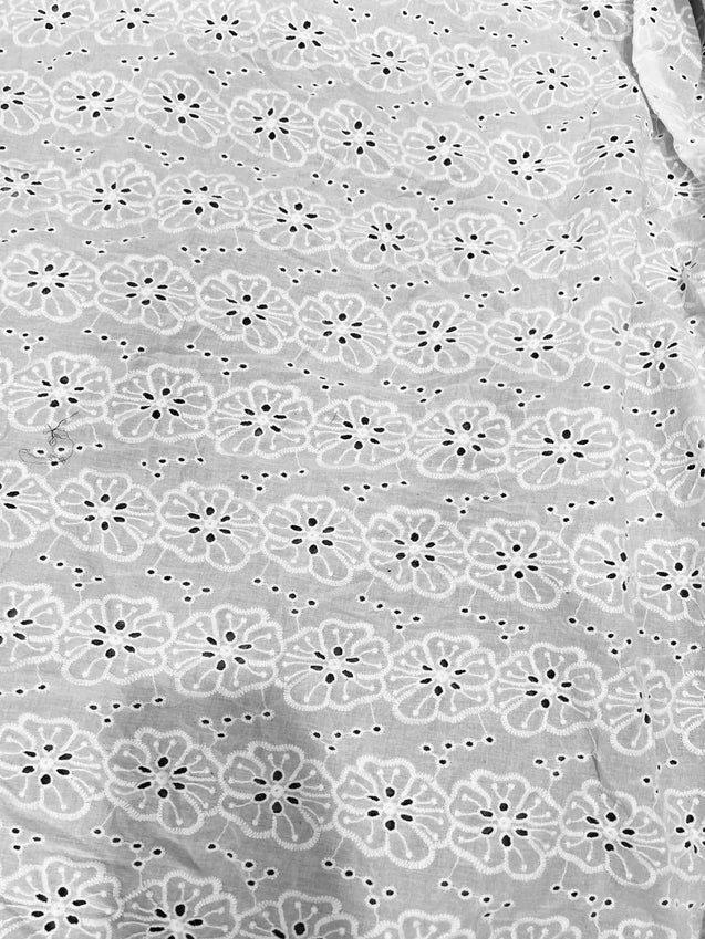 Cut Piece SALE- Premium Designer HAKUBA CHIKANKARI FABRICS IN SALE - Cut SIZE (0.80) METER