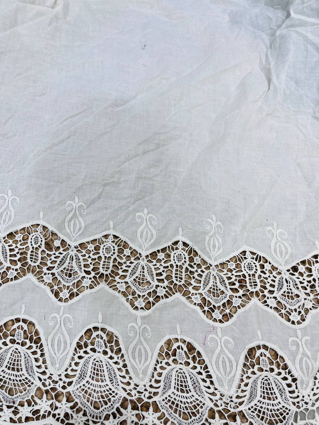 Cut Piece SALE- Premium Designer HAKUBA CHIKANKARI FABRICS IN SALE - Cut SIZE (1.50) METER
