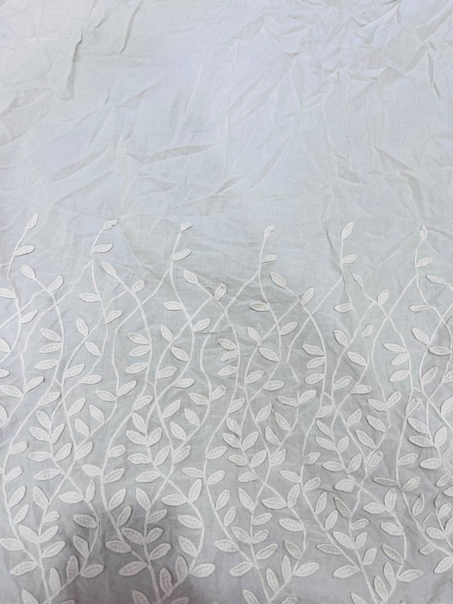 Cut Piece SALE- Premium Designer HAKUBA CHIKANKARI FABRICS IN SALE - Cut SIZE (1.50) METER
