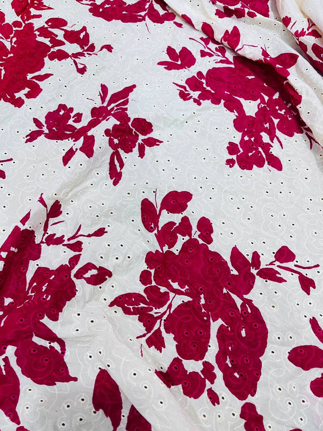 Cut Piece SALE- Premium Designer HAKUBA CHIKANKARI FABRICS IN SALE - Cut SIZE (2.10) METER