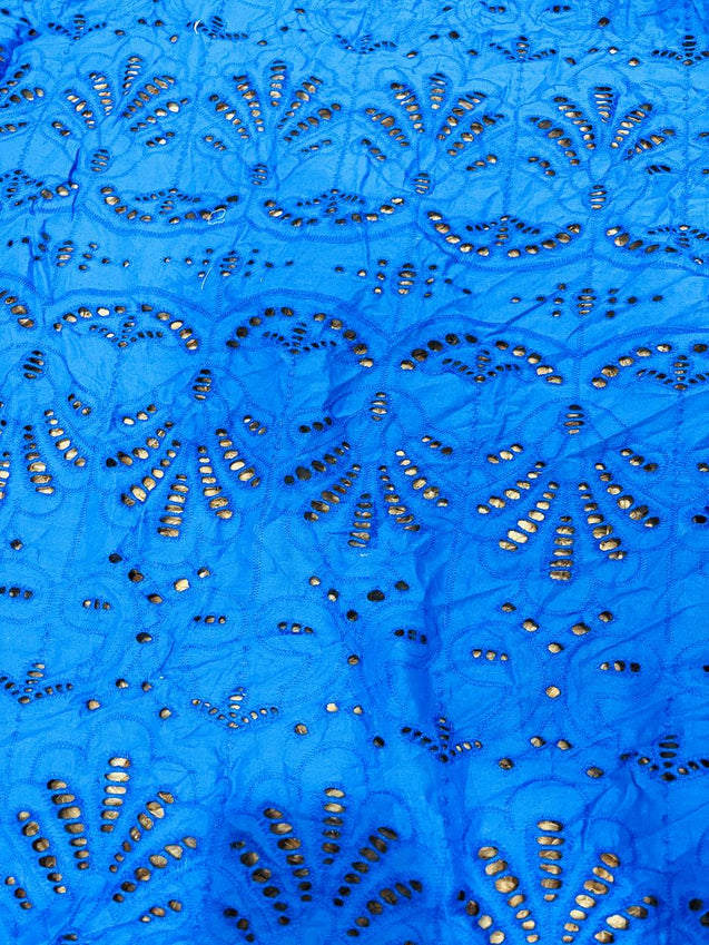 Cut Piece SALE- Premium Designer HAKUBA CHIKANKARI FABRICS IN SALE - Cut SIZE (1.30) METER
