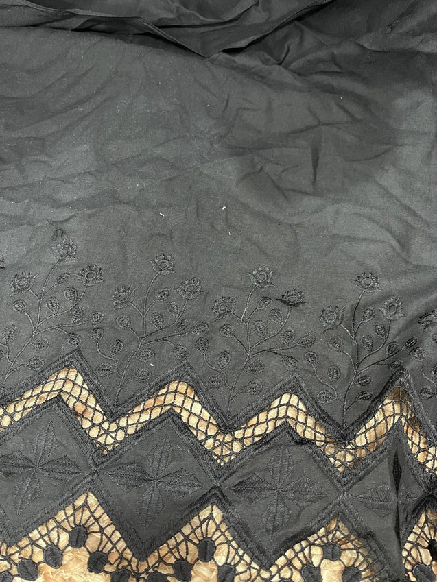 Cut Piece SALE- Premium Designer HAKUBA CHIKANKARI FABRICS IN SALE - Cut SIZE (4) METER